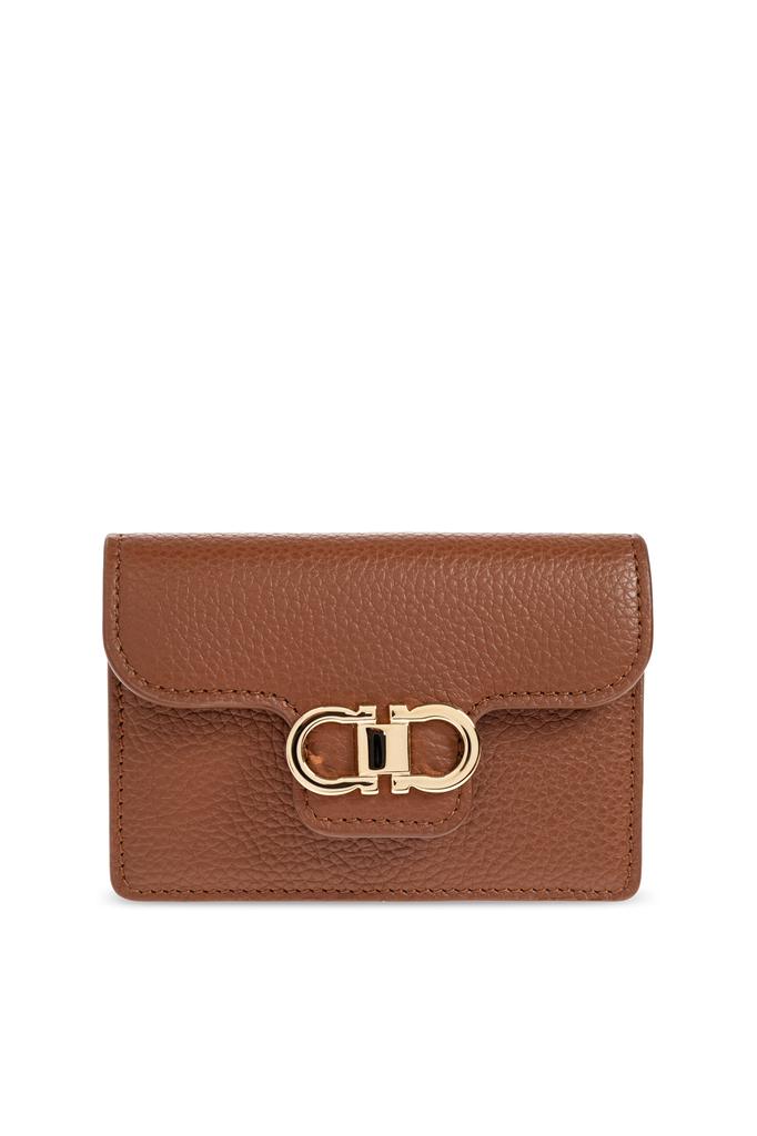 【送料&関税込】Ferragamo Wallet With Shoulder Strap Salvatore Ferragamo Black Credit Card Holder With Shoulder