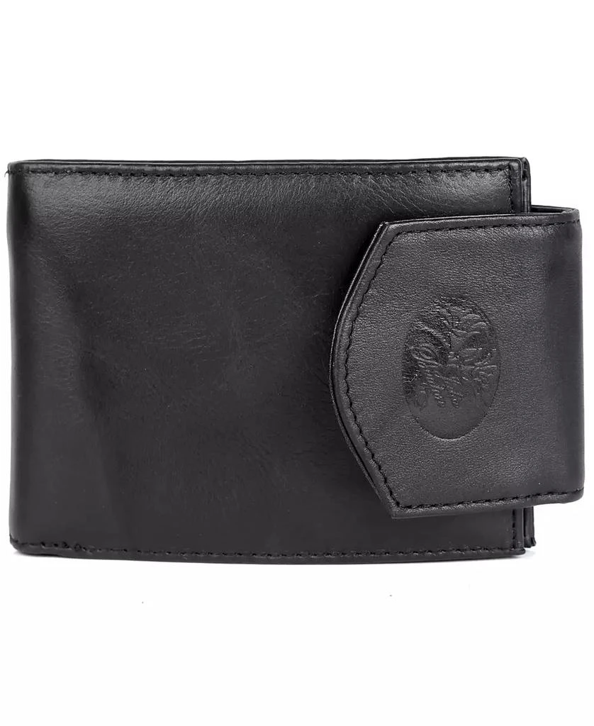 Julia Buxton Heiress Convertible Billfold Wallet - Black With Floral Emboss