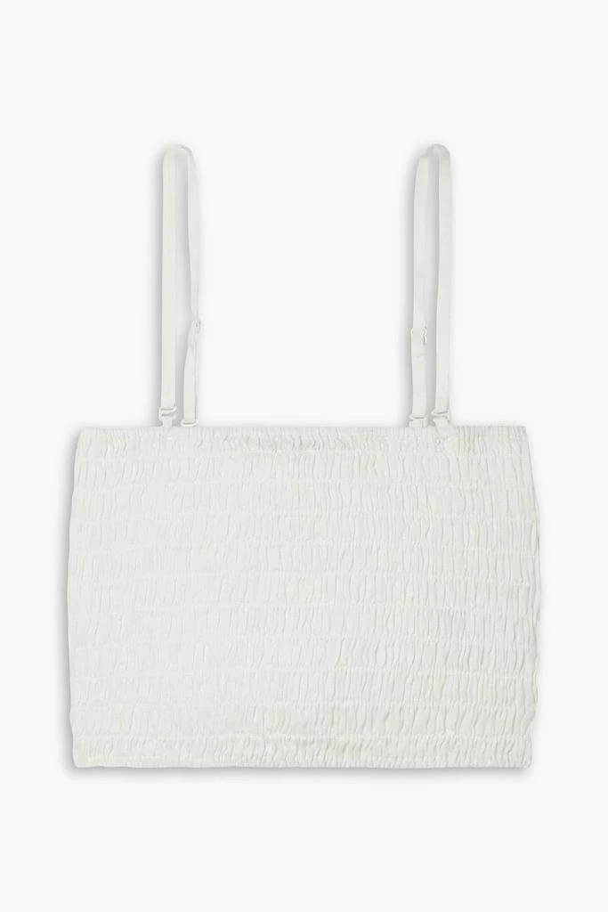 ATM Anthony Thomas Melillo Cropped shirred linen tank 1