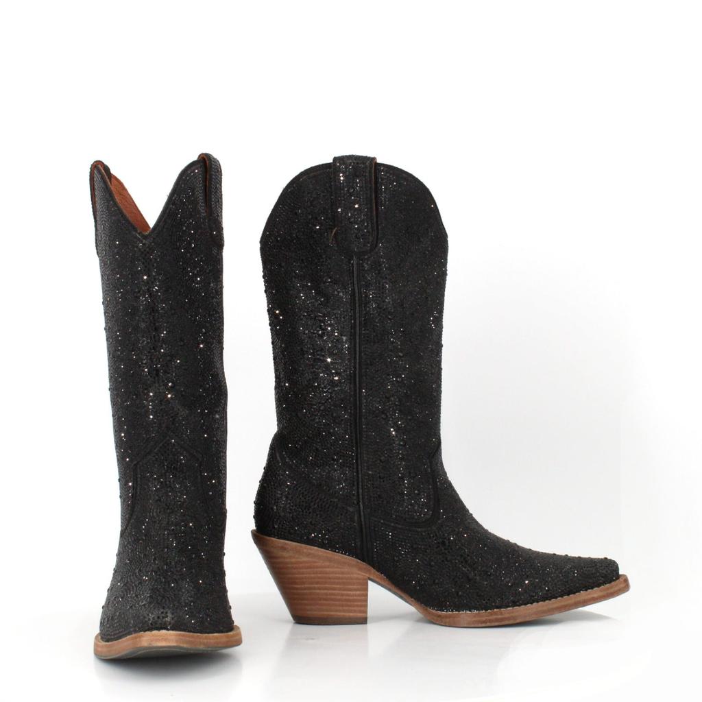 Buck & Brana Dorothy rhinestones leather cowgirl boots by