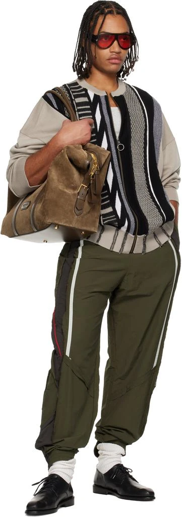 Martine Rose Khaki Layered Track Pants 4