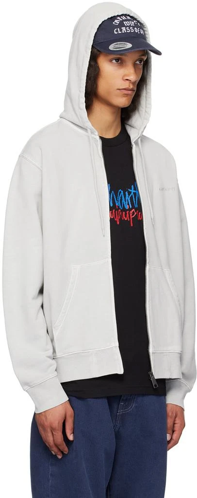 Carhartt WIP Gray Duster Script Hoodie 2
