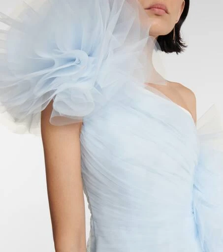 Giambattista Valli One-shoulder tulle minidress 4