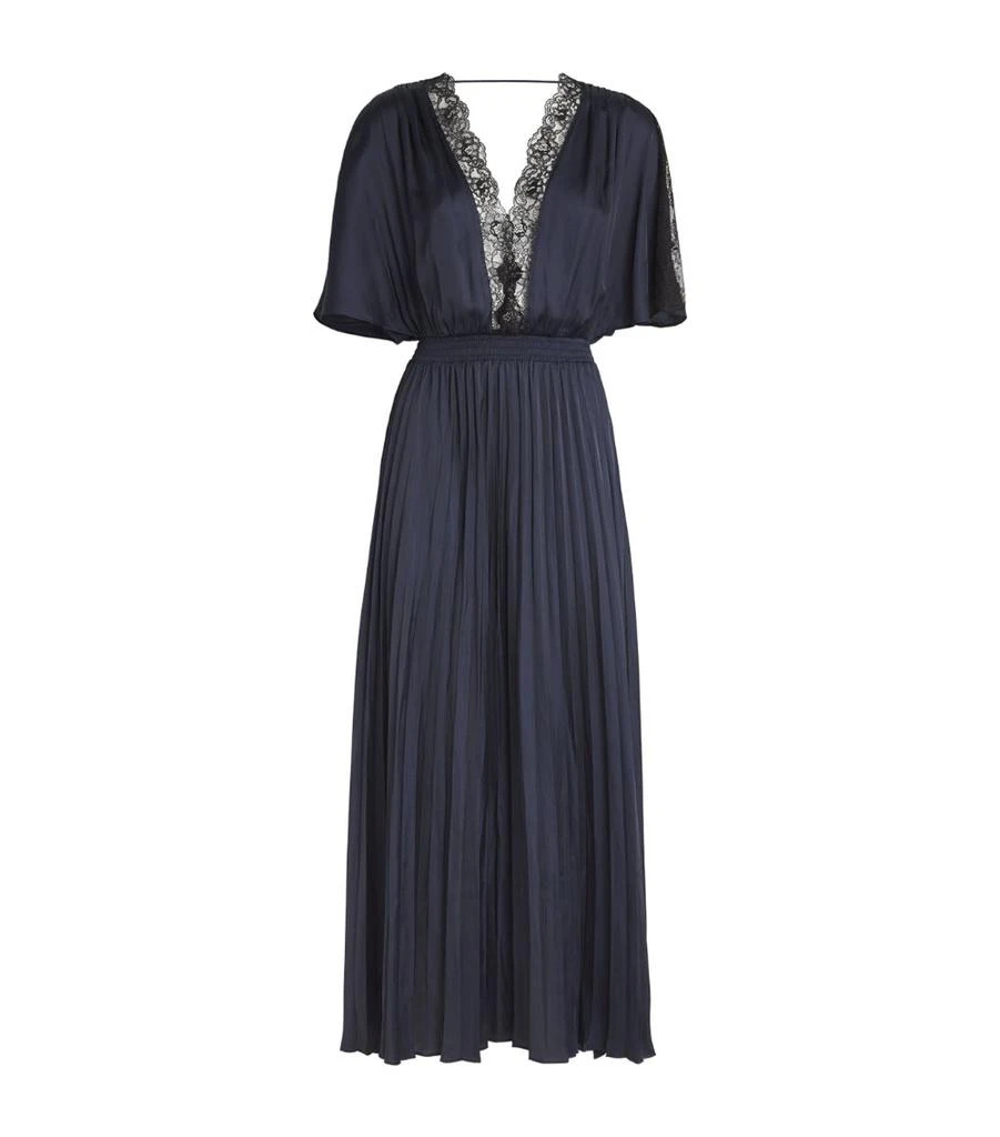 Maje Satin Lace-Trim Maxi Dress - Dresses & Skirts - BeyondStyle Maje Satin Lace-Trim Maxi Dress - Dresses & Skirts - BeyondStyle