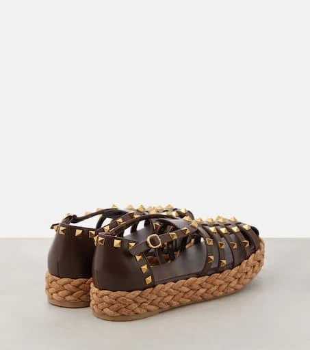 Valentino Rockstud leather espadrilles 2