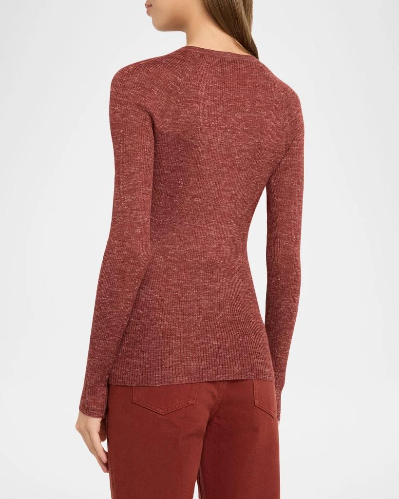 Gabriela Hearst Anges Cashmere Rib Henley Sweater 3