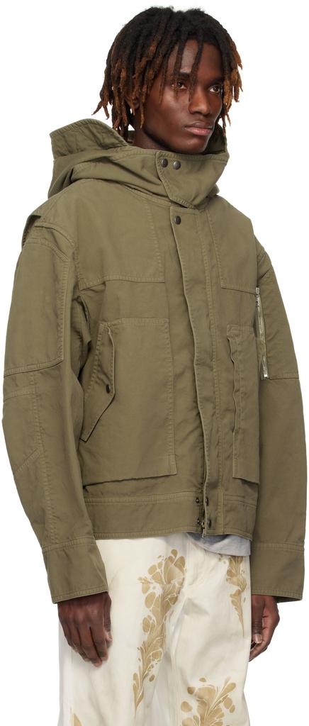 Dries Van Noten Khaki Flap Pocket Jacket