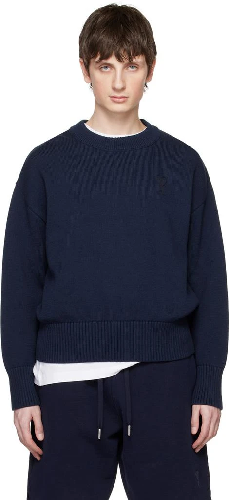 AMI Navy Ami de Cœur Sweater 1