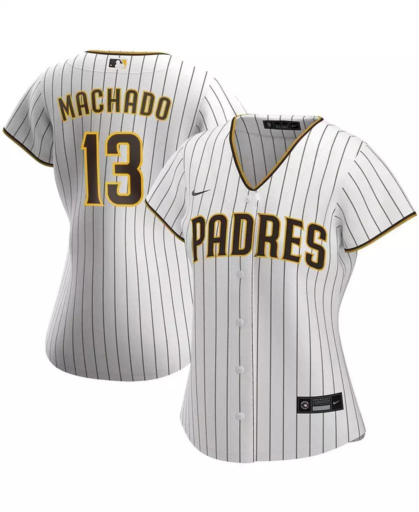 NIKE Women's Manny Machado White and Brown San Diego Padres Home Replica Player Jersey 1