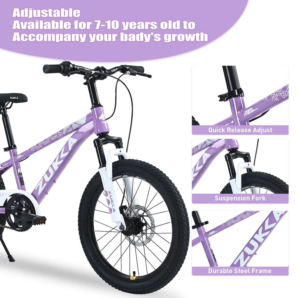 Streamdale Furniture Streamdale Mountain Bike,20 Inch MTB for Boys and Girls Age 7-10 Years, Multiple Colors 3