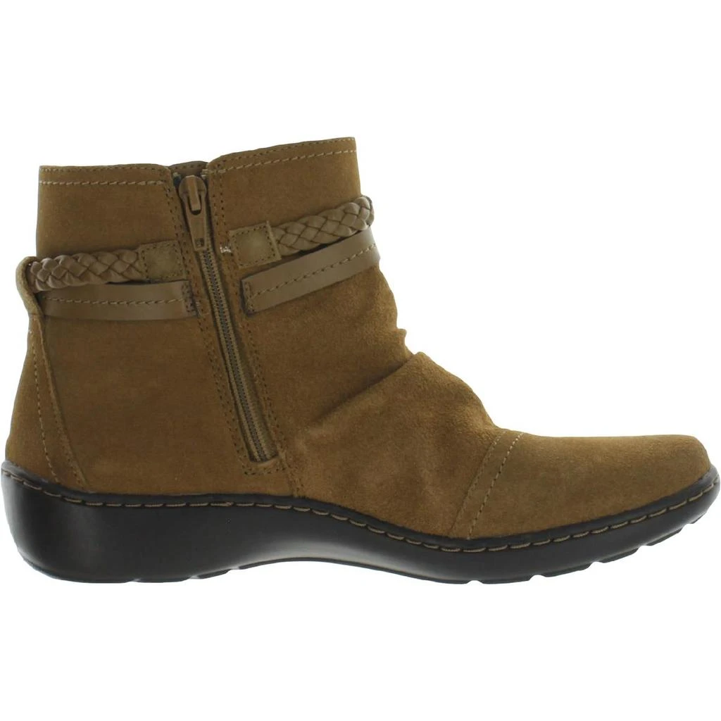 Clarks Cora Braid Boot Womens Faux Suede Braided Ankle Boots 2