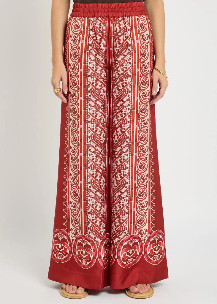 LA DOUBLE J Printed silk-twill trousers 2