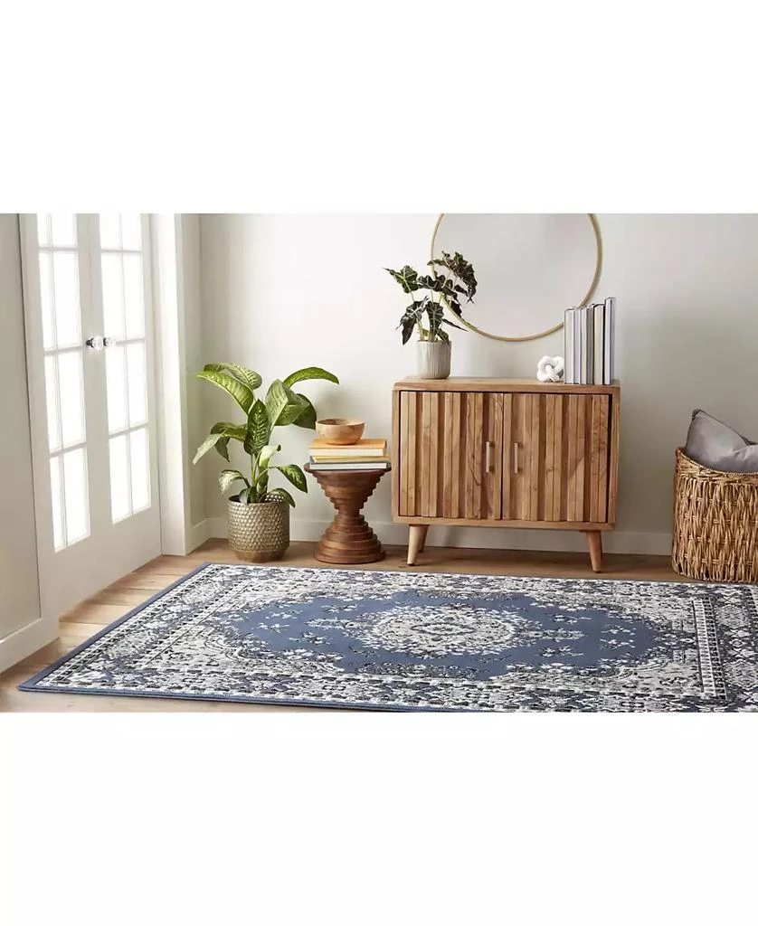 Global Rug Designs Global Rug Design Loma LOM01 Dark Blue 5'2" x 7'4" Area Rug 2