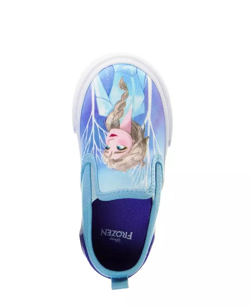 Disney Little Girls Frozen Slip On Canvas Sneakers 4