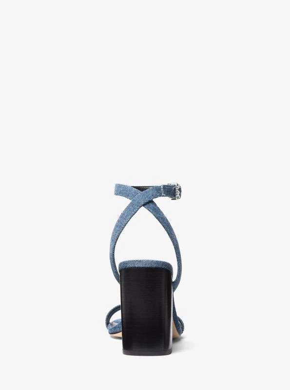 Michael Kors Merriam Denim Block Heel Sandal 3