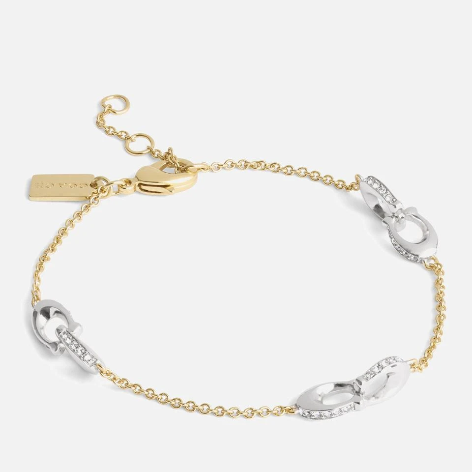 Coach Coach Signature Pavé C Strand Gold-Tone Bracelet 2