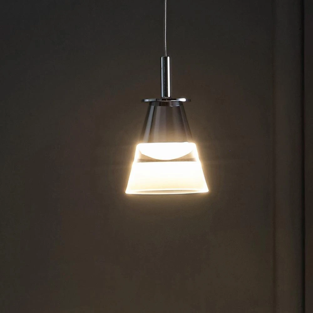 JONATHAN Y Alain 5" 1-Light Adjustable Metal Integrated LED Pendant 5