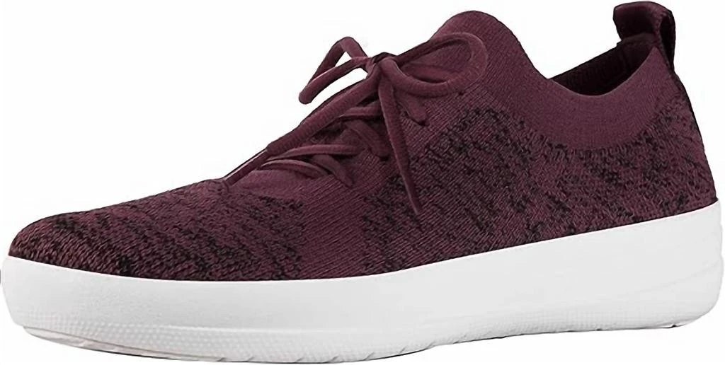 FitFlop Women's F-Sporty Uberknit Sneaker In Deep Plum Mix 1