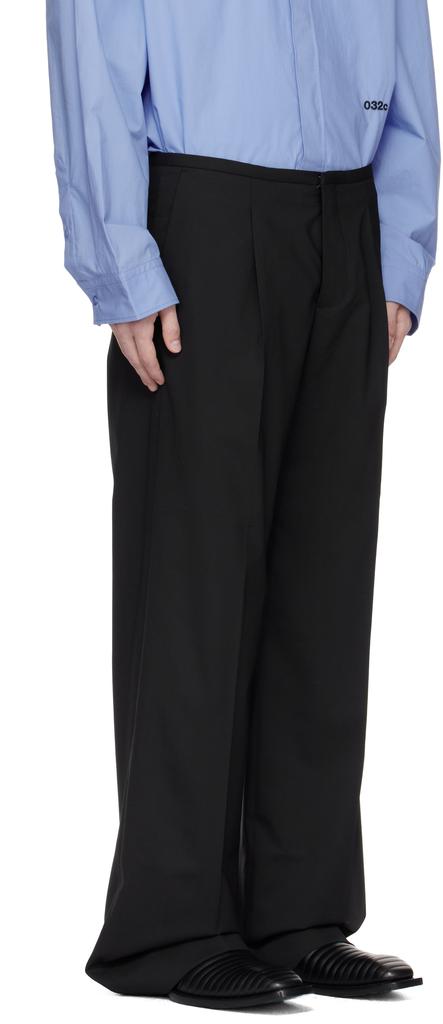 032c Black '032c Office Attire' Wide Leg Suit Trousers