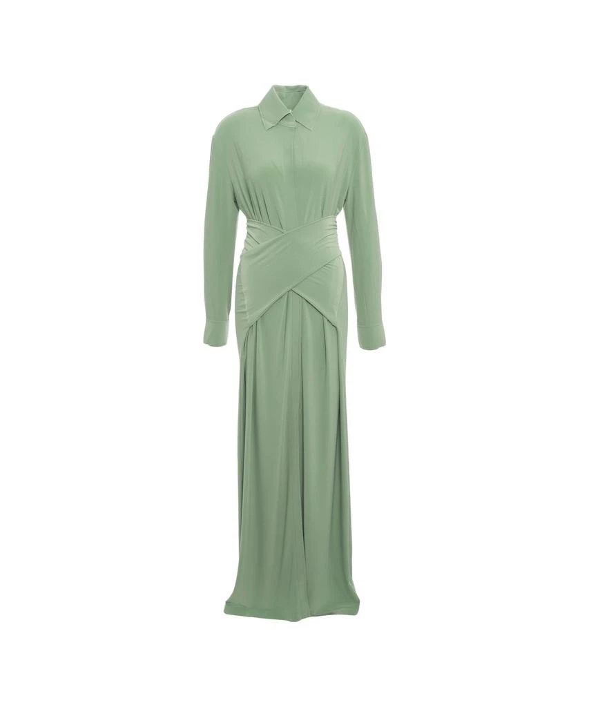 Norma Kamali Norma Kamali Long-Sleeve Maxi Shirt Dress 1