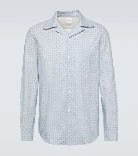 Brunello Cucinelli Printed cotton shirt 1