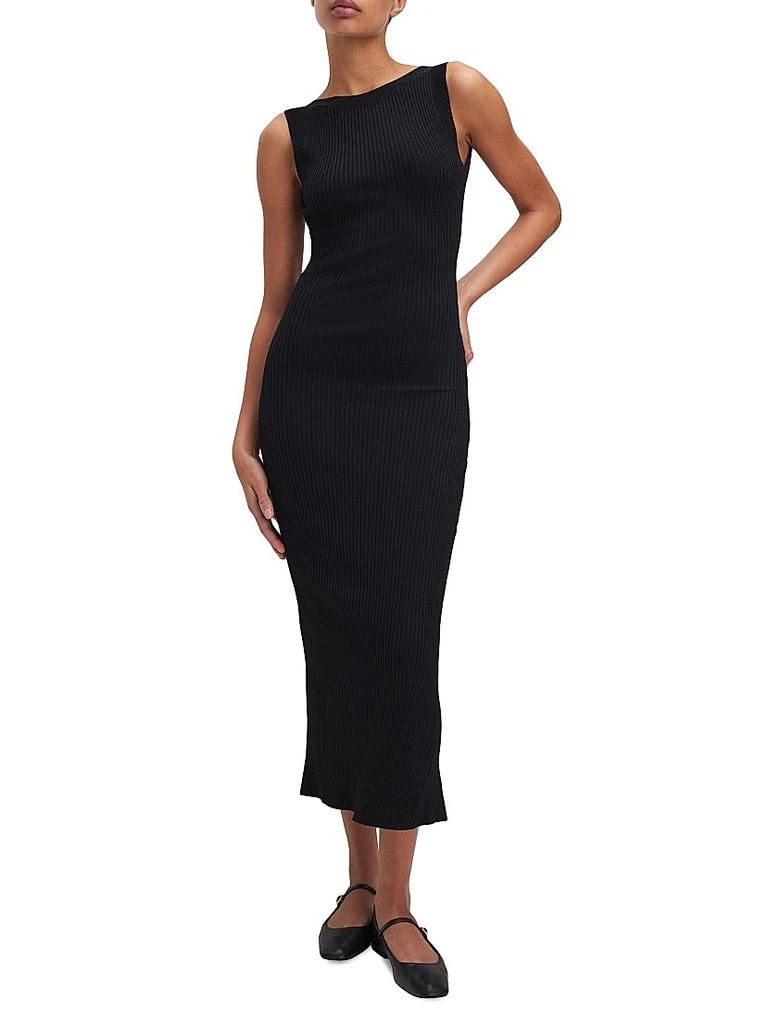Shine Rib Sleeveless Maxi Dress  On Sale Now with Up to 63% Off | Discover  Exclusive Deals & Savings at BeyondStyle  Authentic Good American women's  apparel|contemporary|dresses|women's|black-owned or  founded|sleeveless|crewneck|floor-length|Women's ...