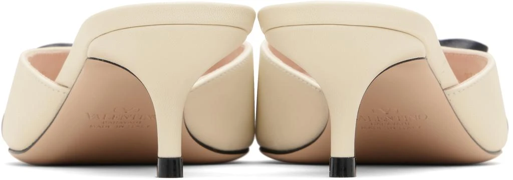 Valentino White Leather Bow Heeled Sandals 2