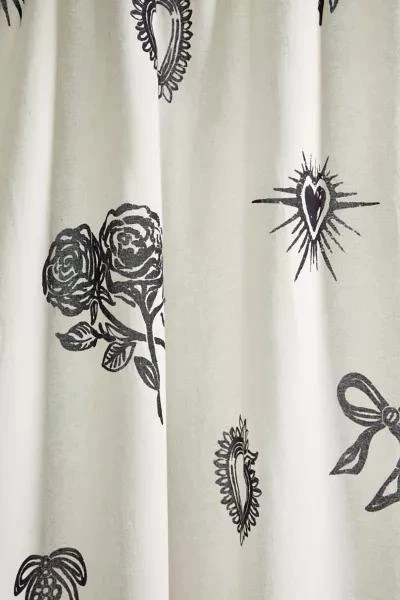 Urban Outfitters Tattoo Block Print Shower Curtain 2