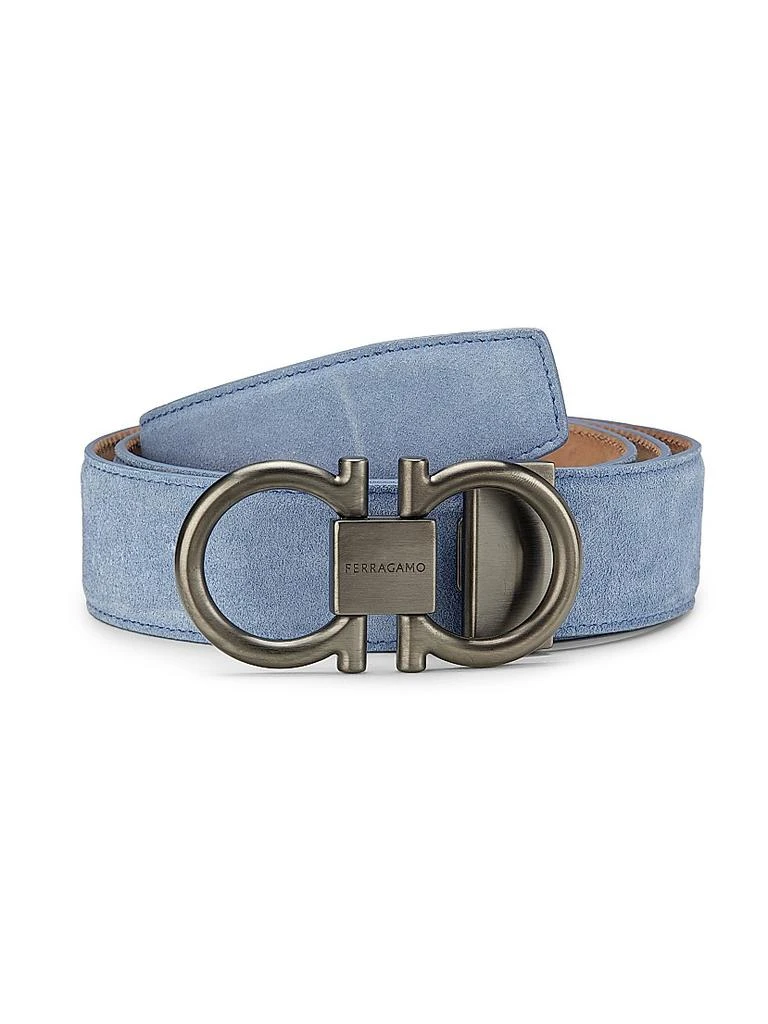 Salvatore Ferragamo Gancini Suede Belt 1