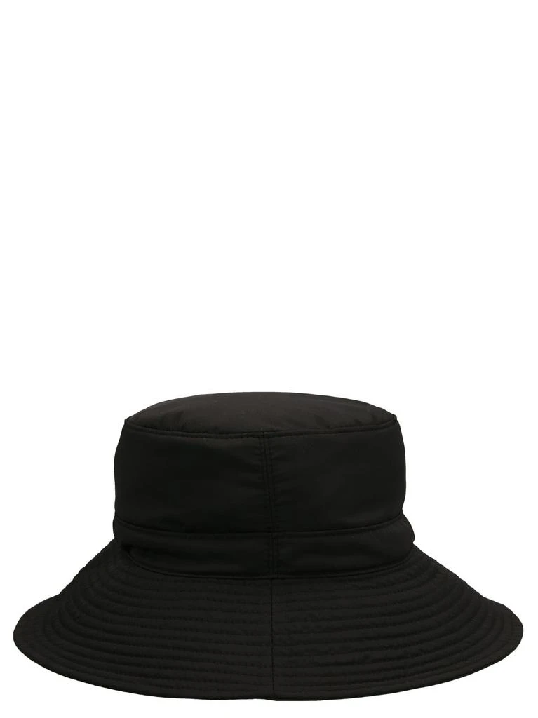 Ganni Ganni Logo Patch Dropped Wide Brim Bucket Hat 2