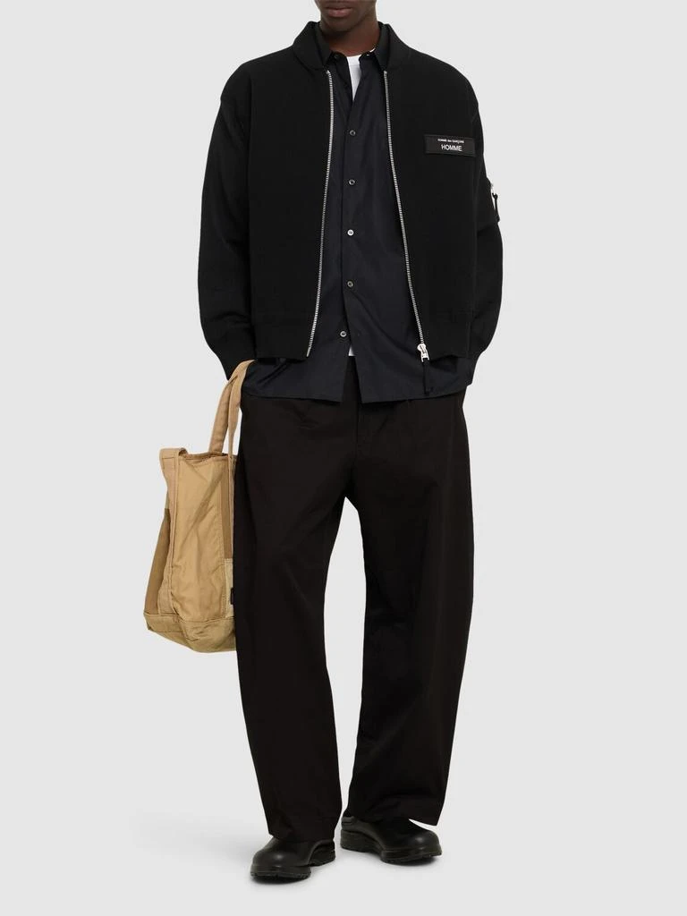 Comme des Garcons Cotton Wide Chino Pants 1