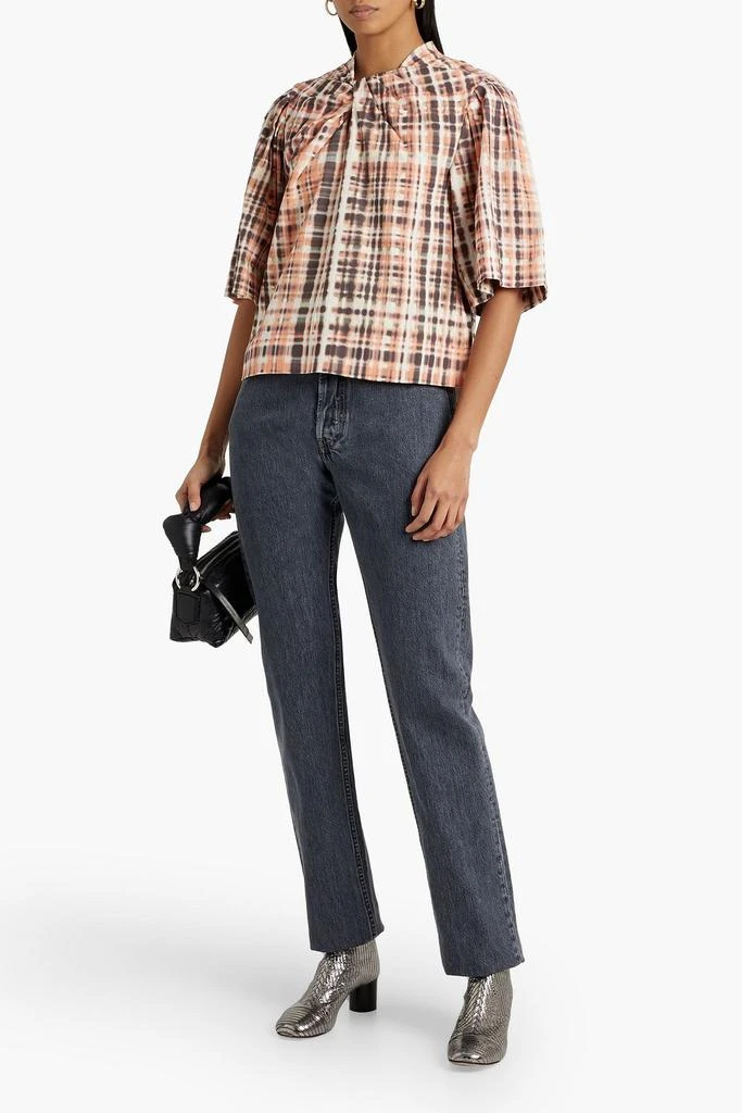 Joie Lyell twist-front printed cotton top 2