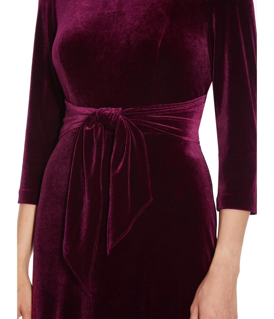 Adrianna Papell Stretch Velvet Tie Front Dress 3