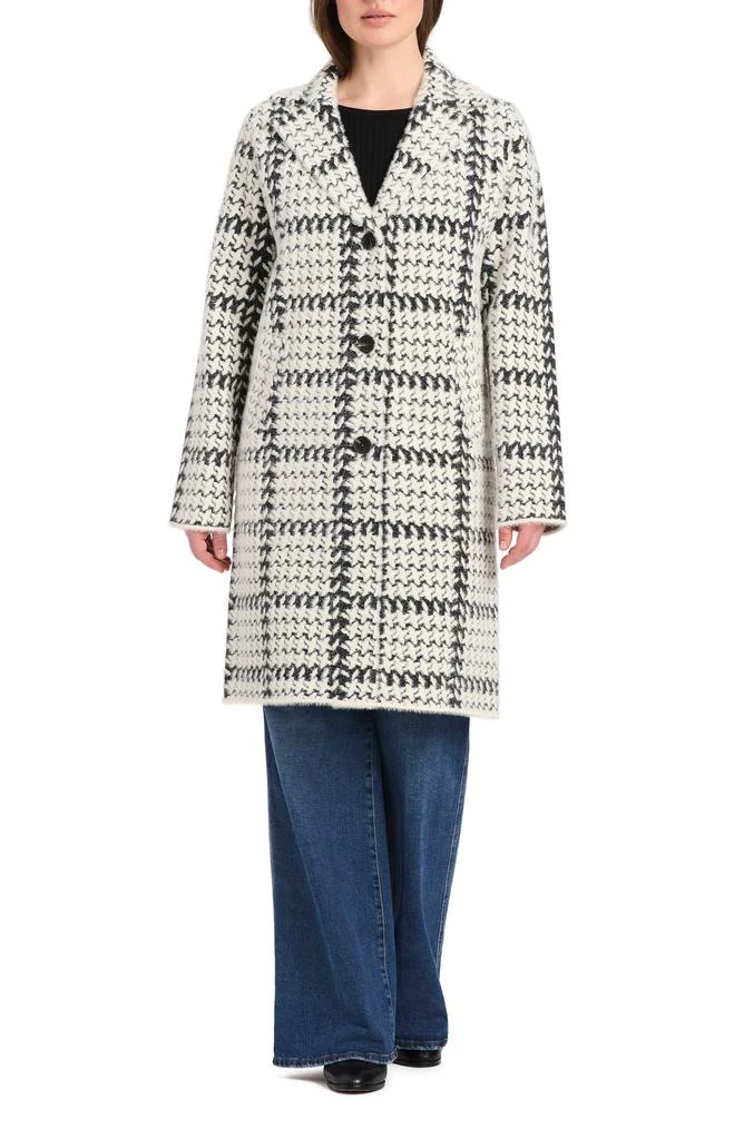 Vince Camuto Plaid Knit Coat