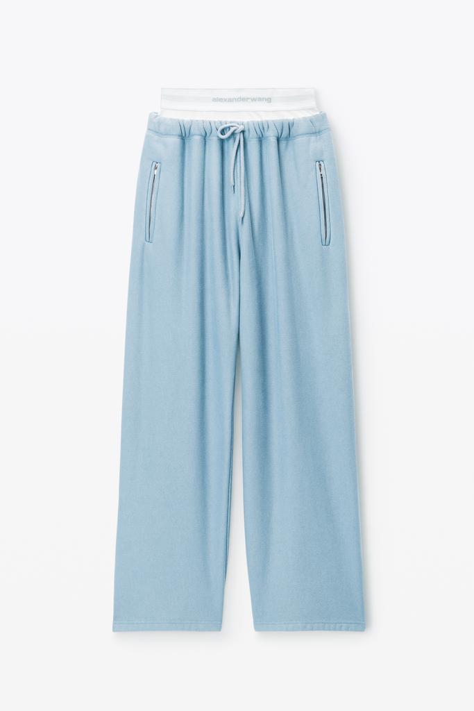 Alexander Wang Light Blue Pre-Styled Sweatpants