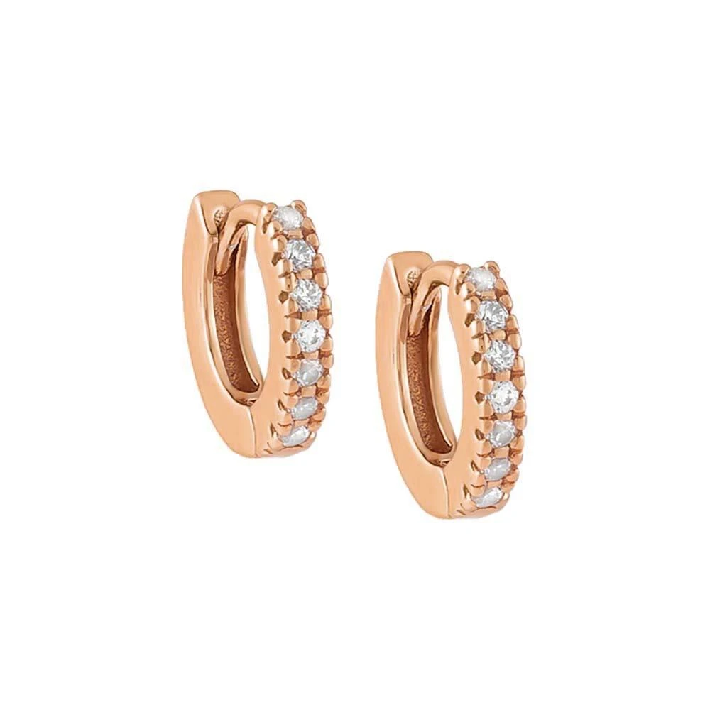 Adina Eden CZ Mini Huggie Earring 1