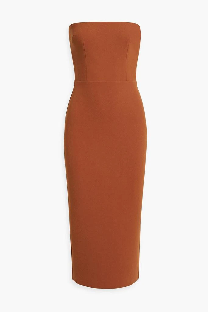 Alex Perry Callan strapless crepe midi dress 1
