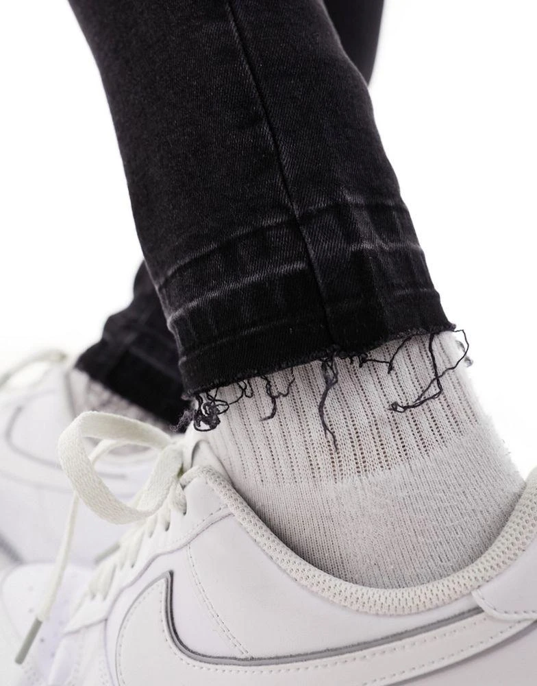 ASOS ASOS DESIGN spray on jeans with power stretch and released hem in grey 2