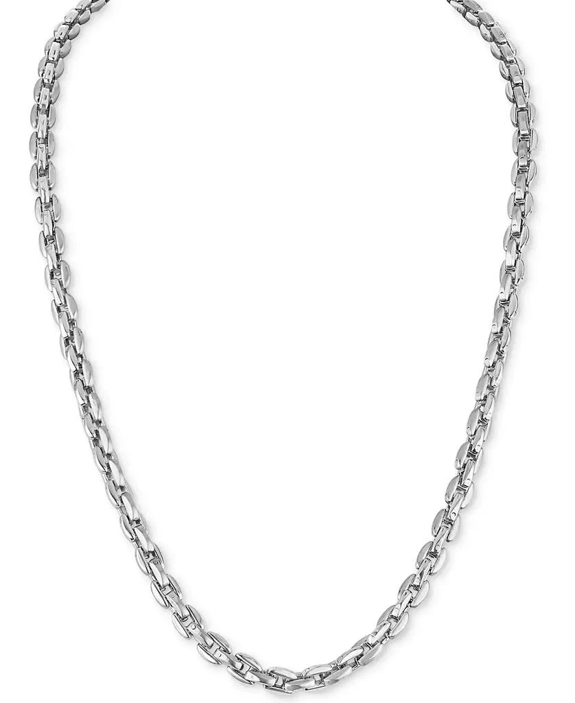 Esquire Men's Jewelry Rounded Box Link 22" Men's Chain Necklace, Exclusively for Macy's 1