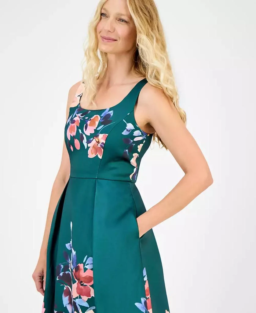 julia jordan Women's Printed Square-Neck Sleeveless Dress 3