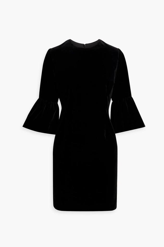 IRIS & INK Delilah cotton-blend velvet mini dress 1
