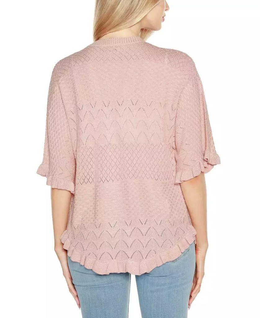 Belldini Women's Ruffled Shirttail Hem Cardigan 5
