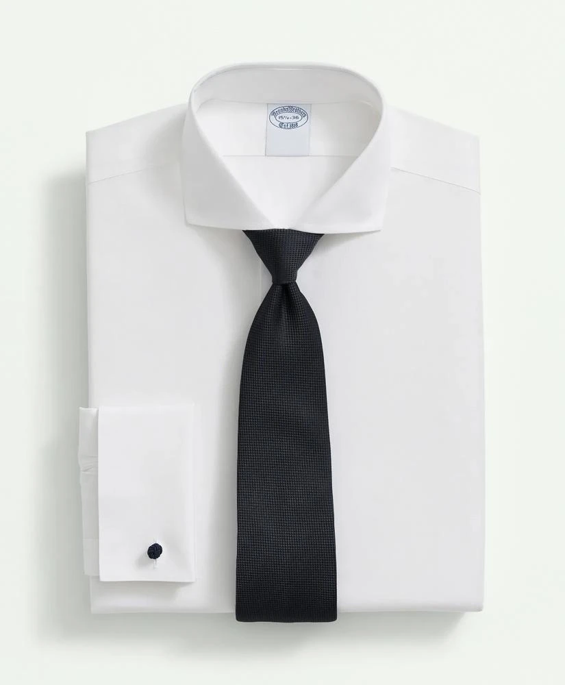 Brooks Brothers Men's Stretch Supima Cotton Broadcloth Londoner Collar, Dress Shirt | White | Size 15 32
