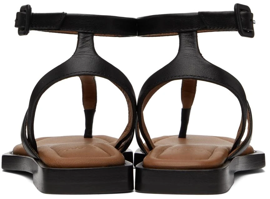 AMI Black Flat Sandals 2