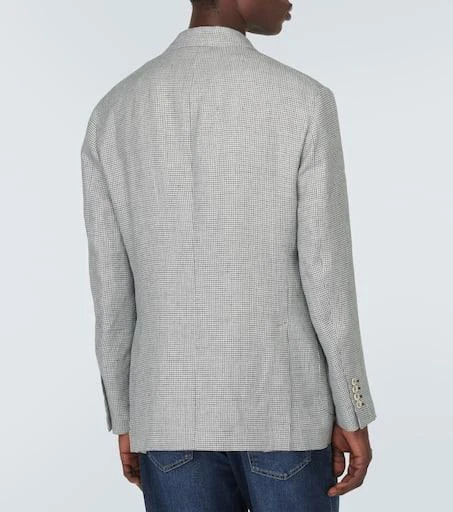 Brunello Cucinelli Houndstooth linen blazer 4