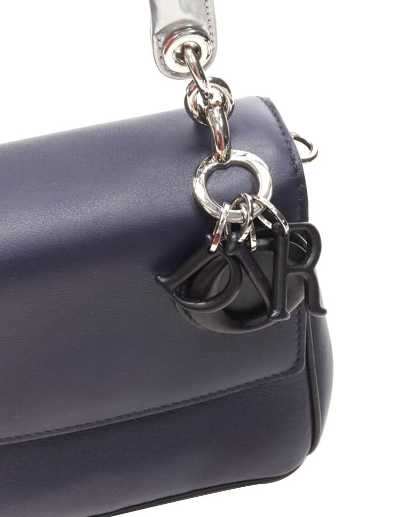 Christian Dior CHRISTIAN DIOR Be Dior Micro blue silver leather flap small shoulder bag 6