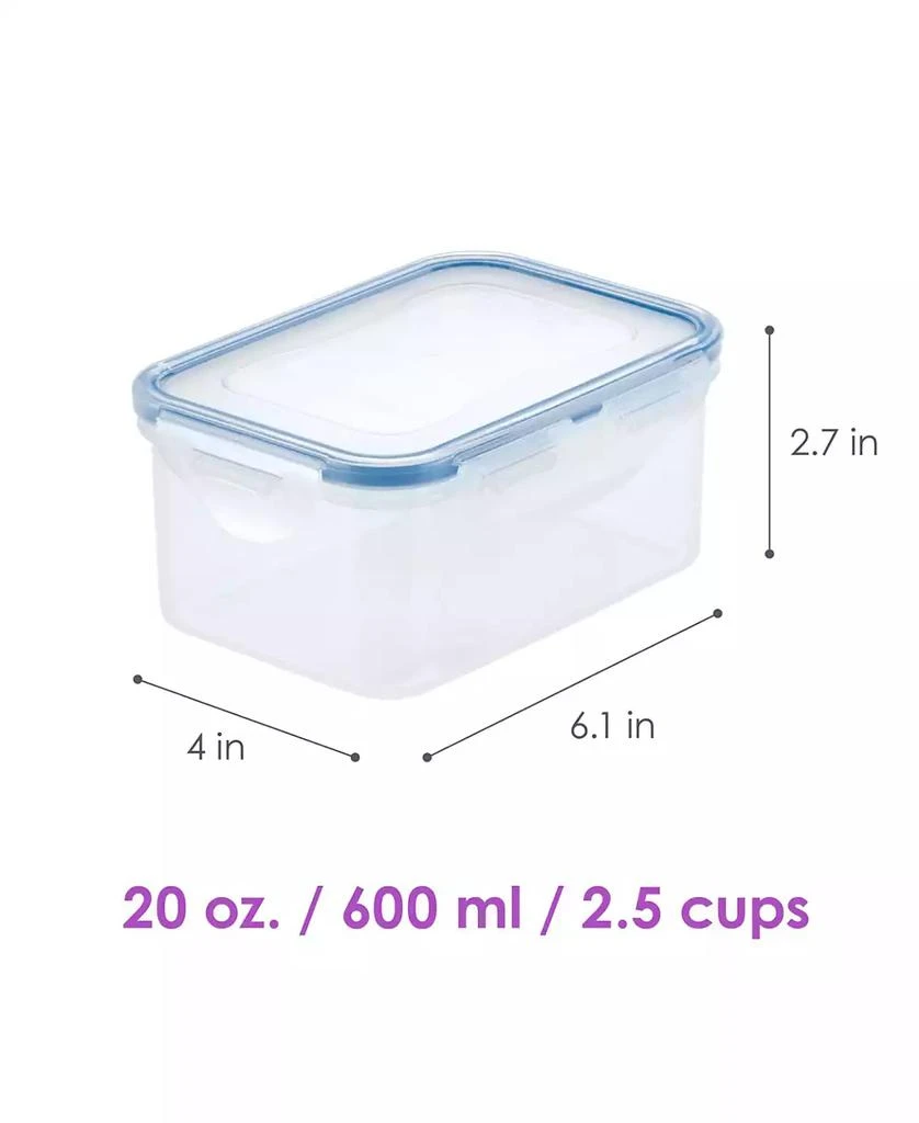 Lock & Lock Easy Essentials Rectangular 20-Oz. Food Storage Container, Set of 6 9