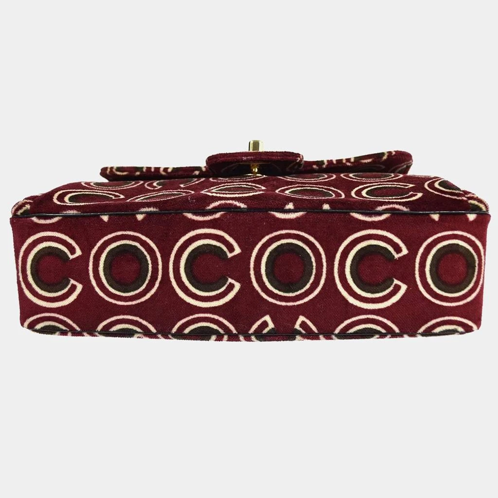 Chanel Chanel Bordeaux Velvet Coco Top Handle Bag 8