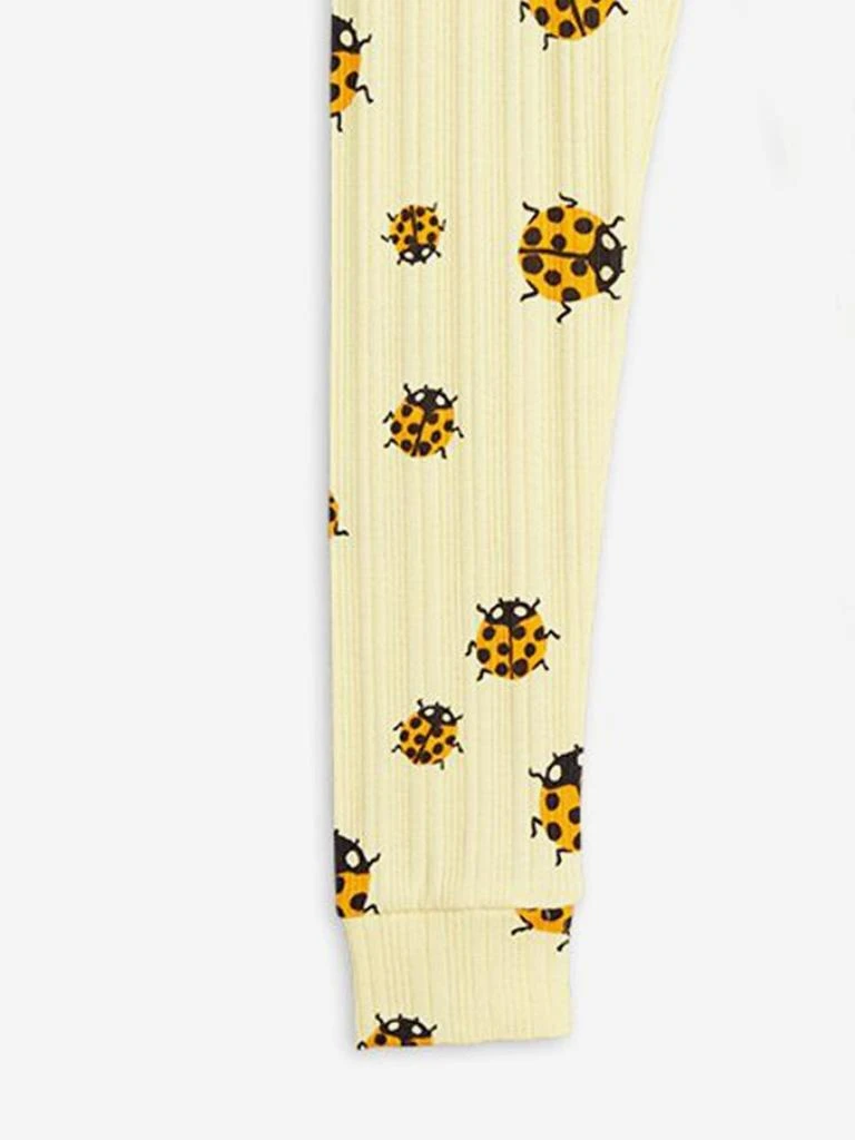 Mini Rodini Girls Ladybugs AOP Leggings in Yellow 4