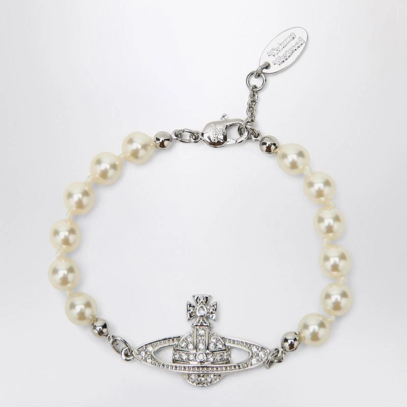 Vivienne Westwood Mini Bas Relief Bracelet Platinum 1